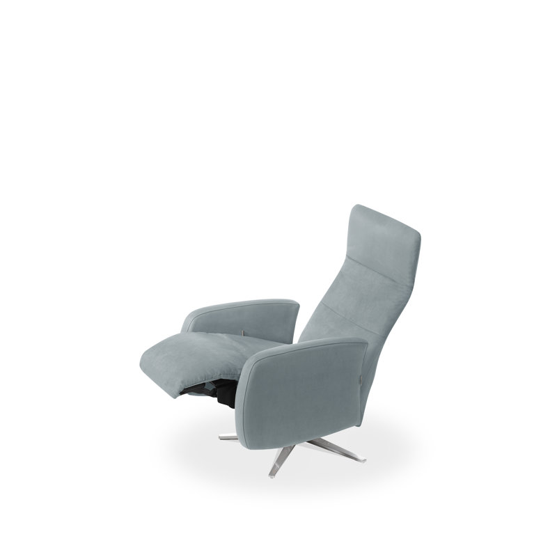 Carlisa 67cm Wide Swivel Standard Recliner, Sapphira-Blue