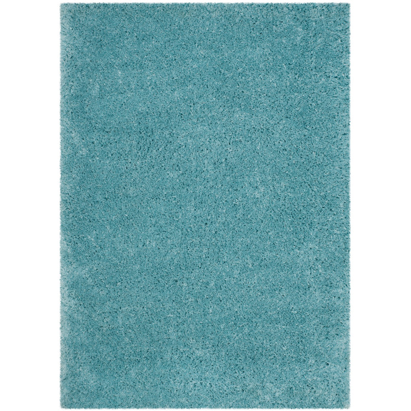 Hermina Light Turquoise Area Rug, Rectangle 2' x 3'