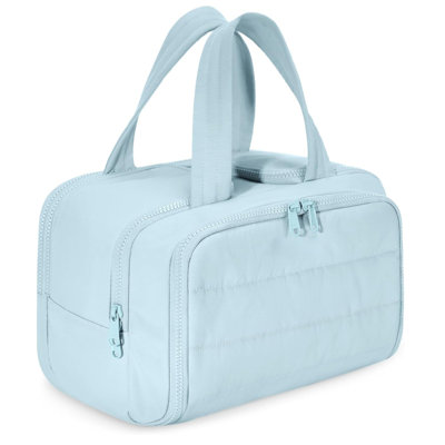 Large Travel Toiletry Bag For Women, Lightweight Wide Open Makeup Organizer With Handle For Essentials & Accessories