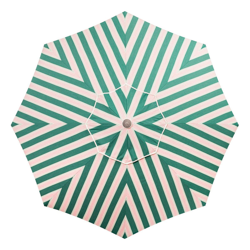 Market 84'' W Umbrella, Pink/Green/White Striped