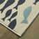 Tapis crème / bleu marine / bleu Mossley