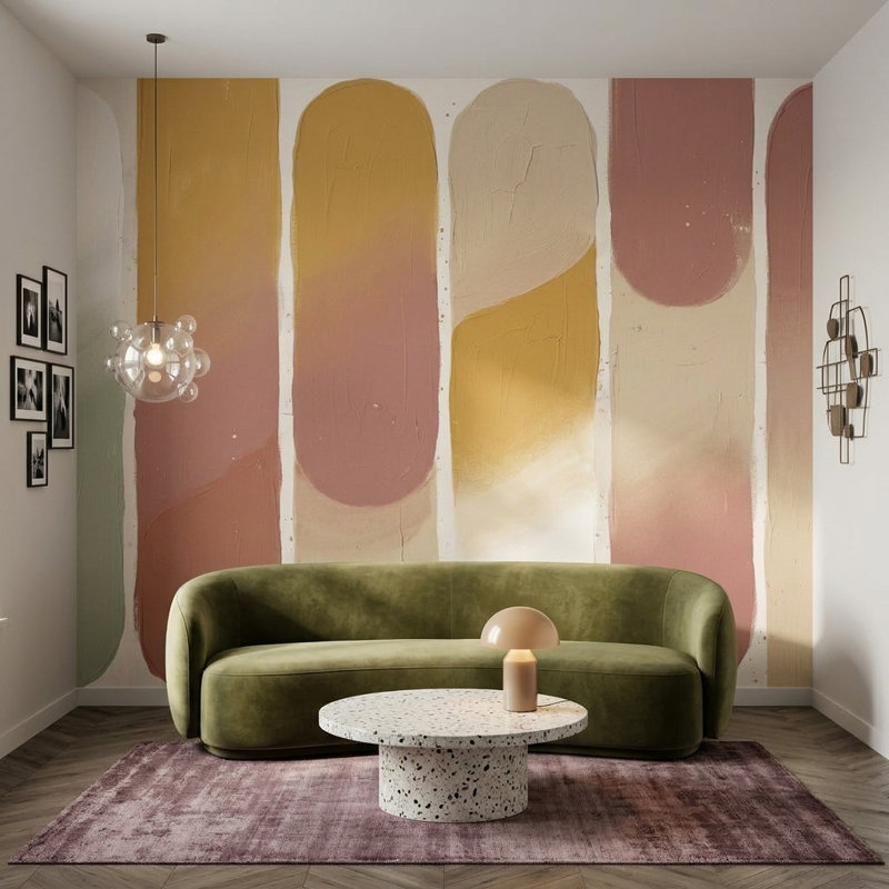 Papier peint fond blanc fond blanc amovible fond mural, Non tissé, 120 po x 96 po
