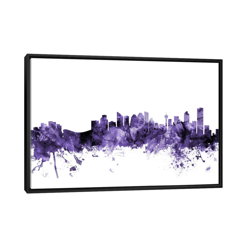 « calgary, canada horizon » par michael tompsett, impression sur toile tendue, H 18 po x l 26 po x P 1,5 po, Pas de tapis