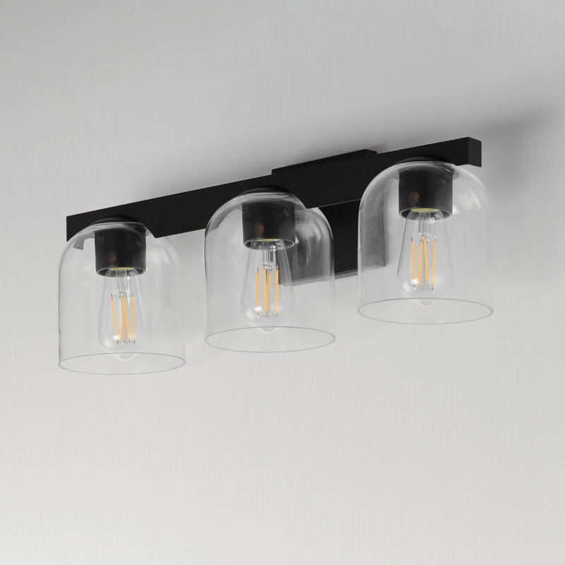 Éclairage pour meuble-lavabo à 3 lumières à intensité variable Galena, Noir