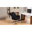 Chaise de bureau avec repose-pieds, chaise d'ordinateur inclinable, crème