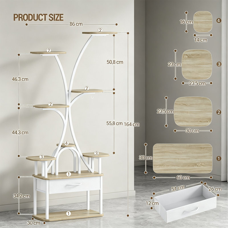 Plant Stand, White