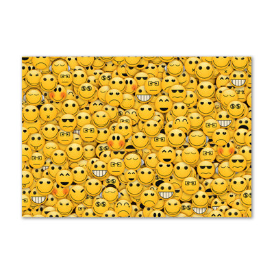 Emoticons - Wrapped Canvas Print