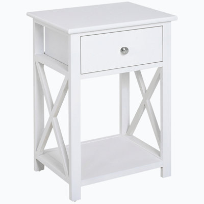 Marhill End Table Nightstand with Storage Drawer, Open Shelf by Breakwater Bay
