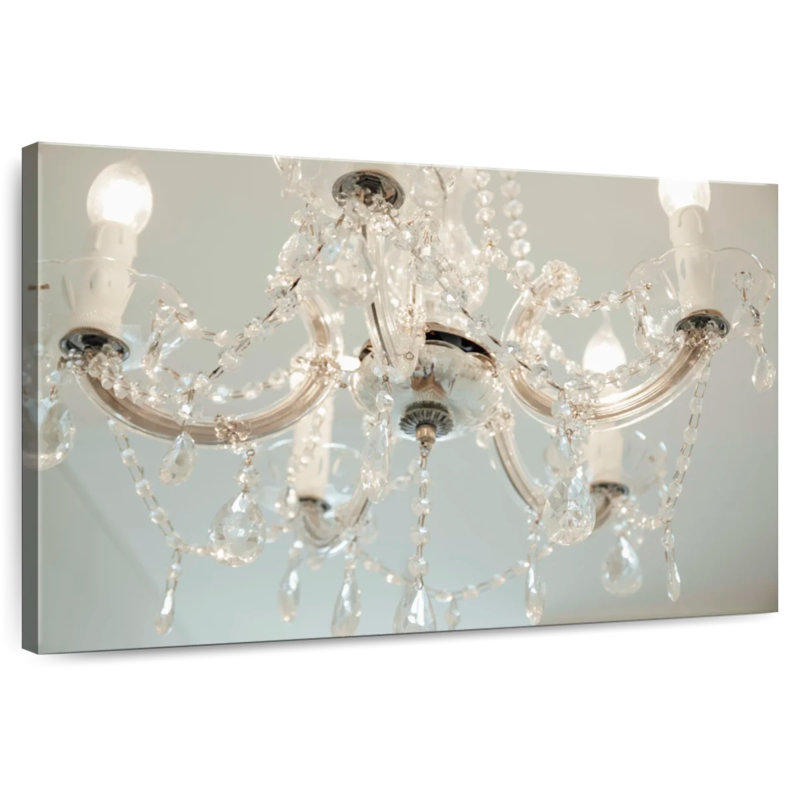 Kerner Luxury White Chandelier, 16" H x 24" W