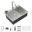     33" L X 22" W Drop-in Single Bowl 304 Stainless Steel Kitchen Sink with Cup Washer and Kitchen Faucet-122512375