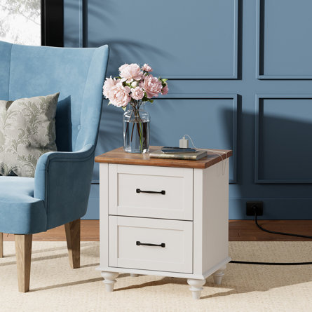 Scarlett 2 - Drawer End Table and Built-In Outlets