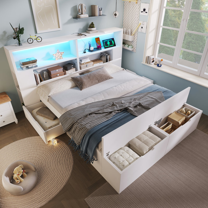 Solid Wood Bed, European Double (140 x 200 cm)