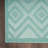 Foundry Select Versatile Diamond Aqua/Teal Indoor/Outdoor Area Rug-127167028