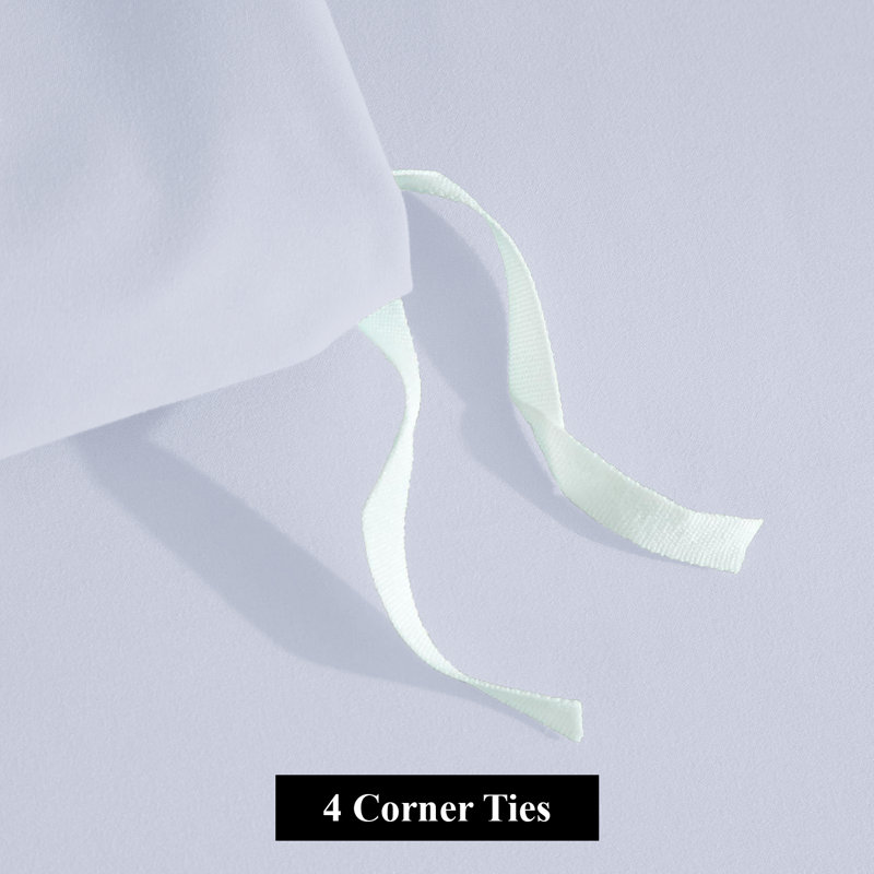 Ensemble de housse de couette unie 3 pièces - Literie 100% microfibre soyeuse avec taies d'oreiller, lavable à la machine