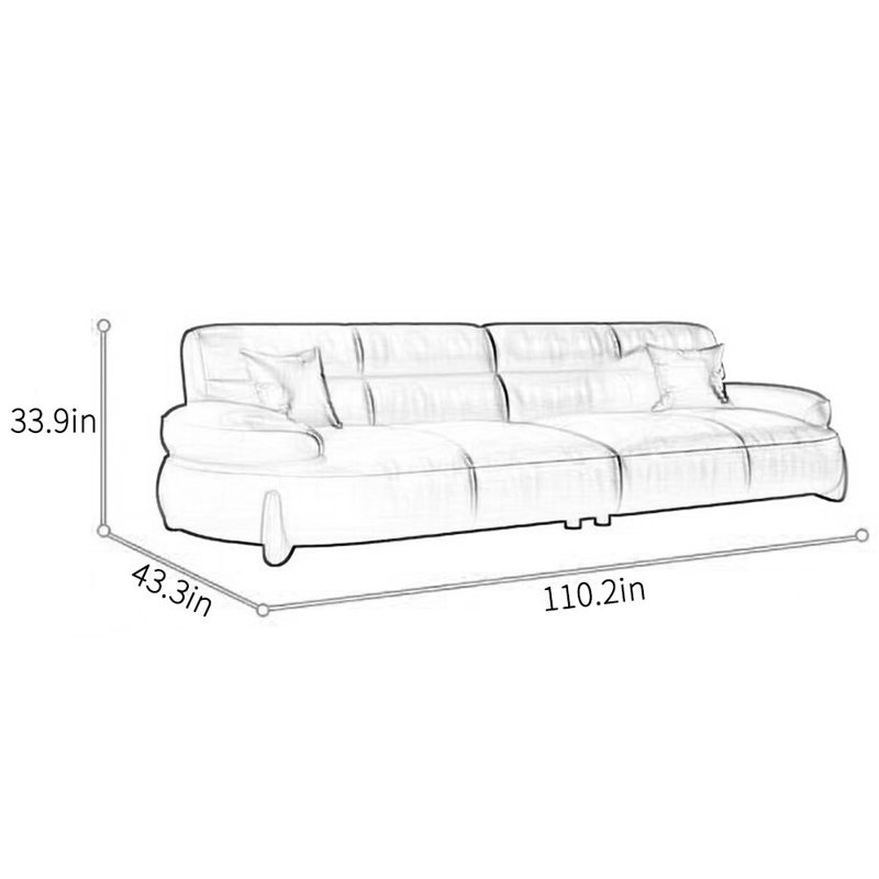 Canapé de bureau Business, 4, H 33,9 po x l 110,2 po x P 43,3 po