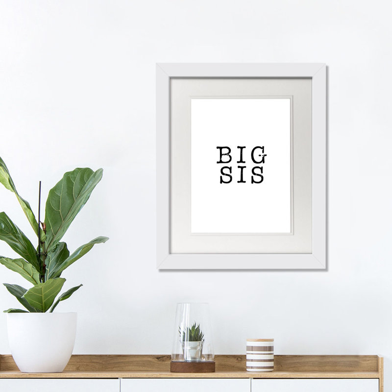 Big Sis, art encadré, H 14 po x l 11 po x P 1 po