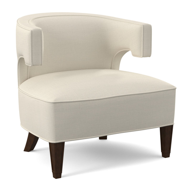 Laurel Barrel Chair, American Walnut, Sunny Linen