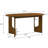 4-Person Solid Wood Base Modern Brown Dining Table Set With 2 Benches For Kitchen, Dining Room