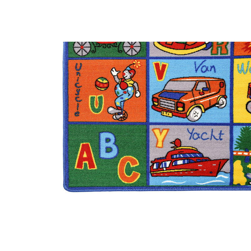 Hyden Rectangle Checkered Machine Woven Nylon Rug