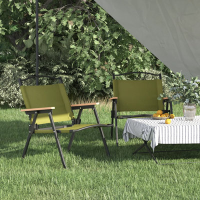 Camping Chair Outdoor Folding Camping Beach Chair Oxford Fabric by Arlmont & Co.