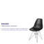 Chaise en plastique Daker avec base chromée-755139504