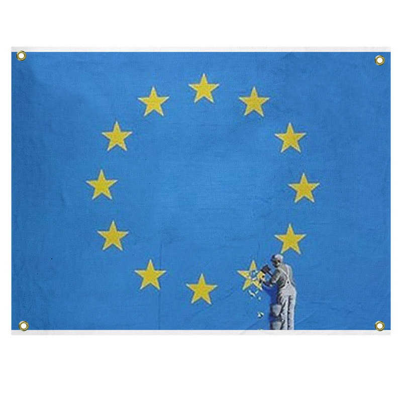 Tapisserie brexit large en polyester, H 26 po x l 36 po x P 1 po