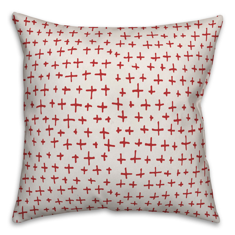  Coussin décoratif Plus, 16 po x 1 po, Rouge