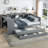 Full Size Daybed with Trundle, Storage Drawers and Side Shelves-34480083-34925794