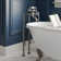 Kingston Brass Kingston Three-Handle 2-Hole Freestanding Tub Faucet with Supply Line and Stop Valve