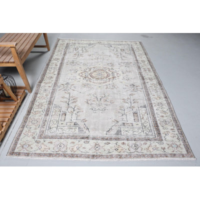 Vintage Turkish Oushak Wool Rug Perfect for Large Living Room Home Decor Accent