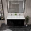Meuble-lavabo mural double 47 po avec plateau en acrylique Boyu-1101821221
