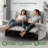Loveseat Recliner Sofa With USB Charge Ports & Phone Holders, 2-Seater Manual Reclining Sofa For Living Room, Ergonomic Design With Thickened Cushion, Multi-Angle Recline & Easy Assembly