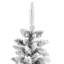 Arbre de Noël mince arbre de Noël artificiel avec neige floquée PVC et PE-1907451146