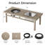 Table basse 3-en-1 avec seau à glace et foyer - beige