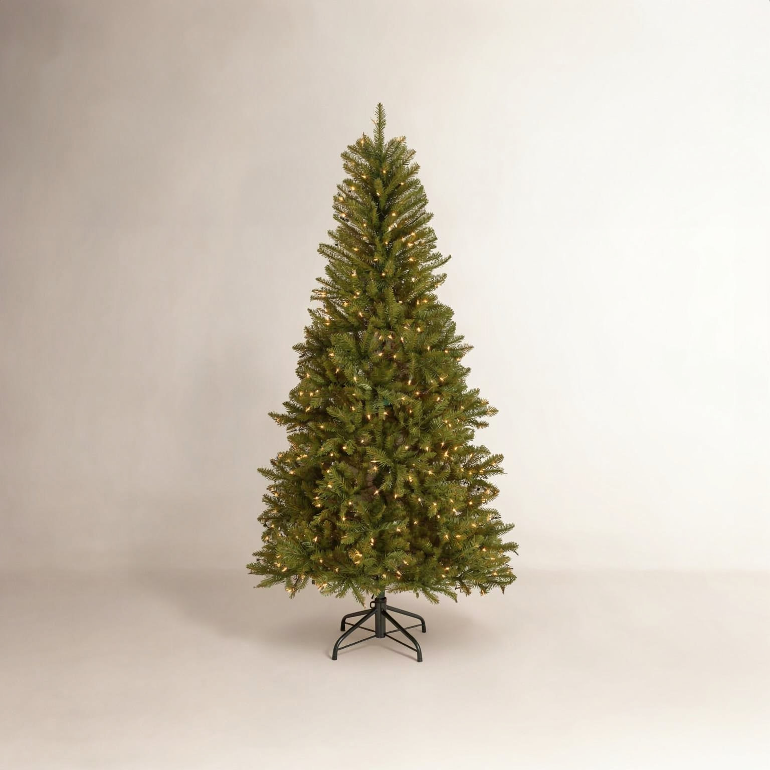 Pre-Lit Fir Christmas Tree, 6.5', Clear/White