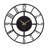 Stylish Decorative Metal Wall Clock, Black, 19.7 inches Diameter | 100% Metal Construction, Thickness: 0.06 inches | Silent Mechanism, Requires 1 AA Battery (Not Included) | Perfect for Home, Office & Modern Decor-1202193466