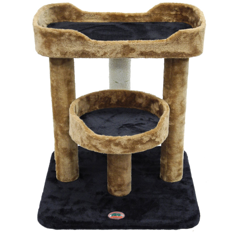 23'' H Cat Tree, Black and Brown