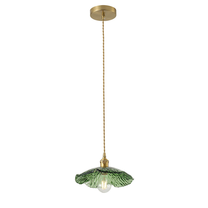 Luminaire suspendu en forme de dôme 1 lumière en métal et verre E26 à hauteur réglable, à intensité variable, homologué ETL