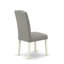Ensemble de salle à manger 3 pièces comprenant une table de cuisine ronde avec pied central et 2 chaises de salle à manger Parson en lin Shitake foncé, 107 x 107 cm, blanc lin-936697438-871247613-851026562