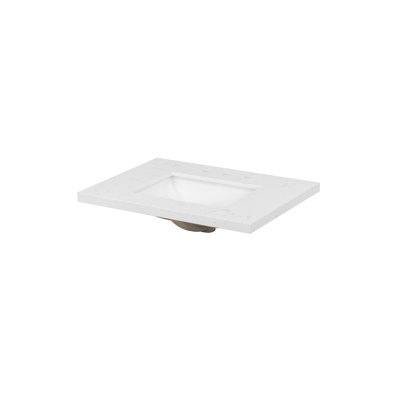 37" Engineered Wood Bathroom Vanity White