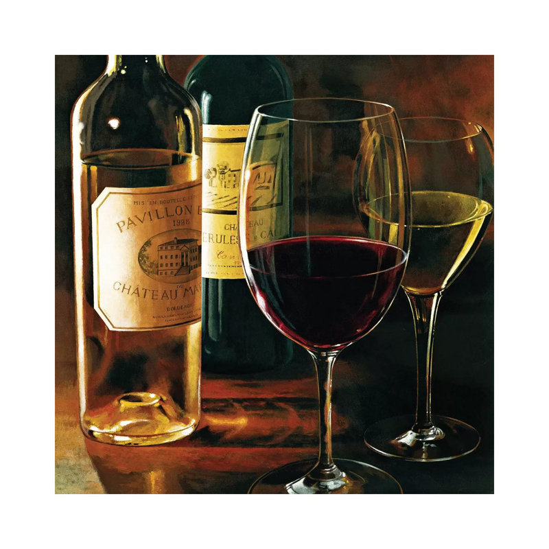 Rouge Et Blanc by Stefano Ferreri - Wrapped Canvas Print, 30.48 cm H x 30.48 cm W