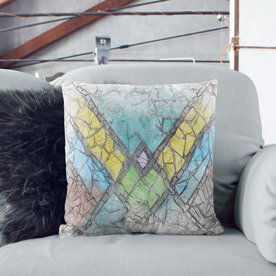 Geometric Square Cushion