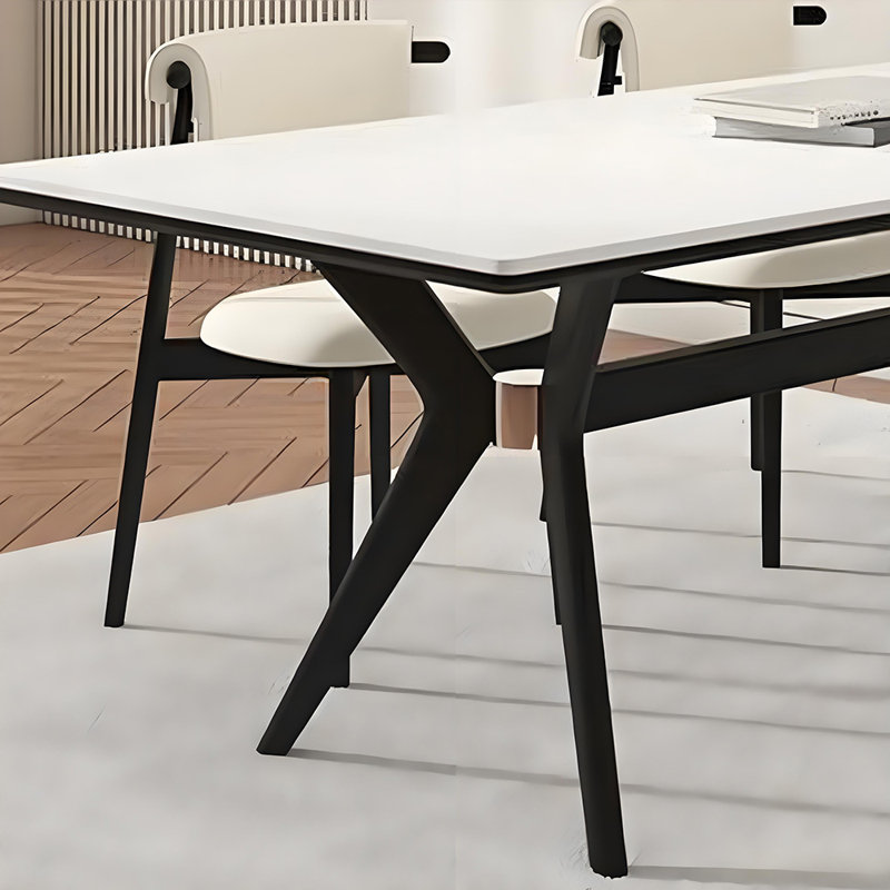 Contemporary Ash Wood Dining Set with Chairs