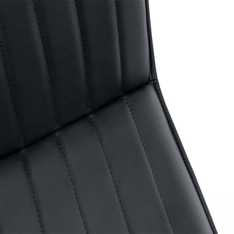 Chaise de salle à manger Brownotter, Noir, Argent argent