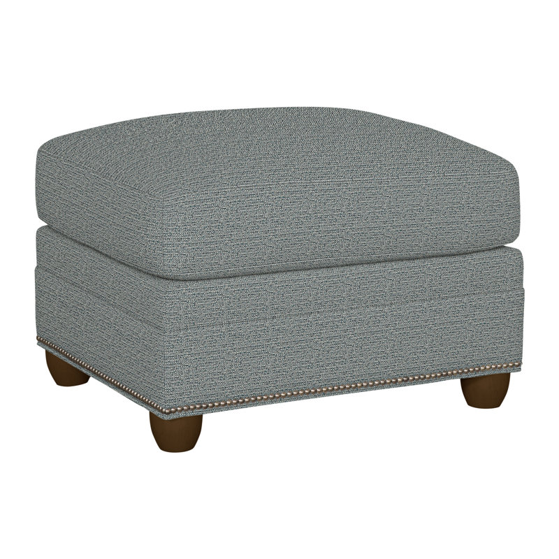 Fairgrove Upholstered Ottoman, Havana, Tuck Cobalt, Yes