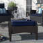 Barcelo Rattan Club Ottoman with Cushion-1523223166
