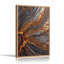 Art mural sur toile tourbillonnant gris foncé et orange-133544953