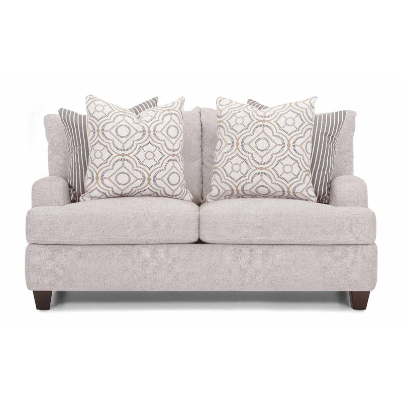 Causeuse avec coussins réversibles 67 po Somerville, 100 % polyester gris