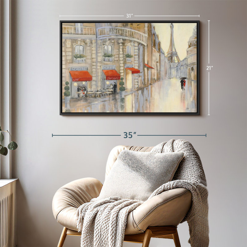 City "Touring Paris Couple, reproduction sur toile", H 21 po x l 31 po
