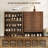 20-pair Capacity Shoe Cabinet With Diamond Pattern Texture & Adjustable Shelves - Handle-free, Space-saving Large Entryway Storage Organizer, Modern 2-door Locker